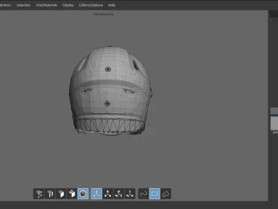 Footbal Helmet Low-poly 3D model