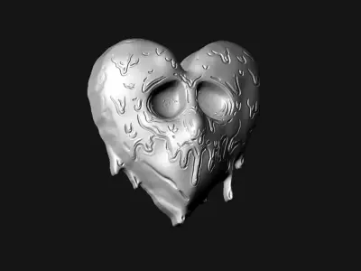 Heart Pendant 06 3D print model