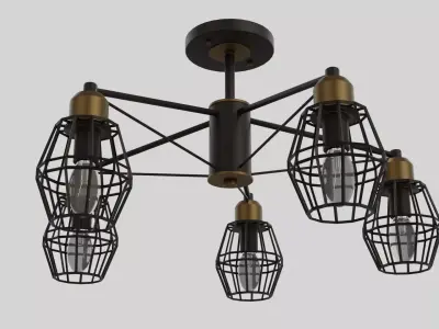 Dark chandelier 3D model