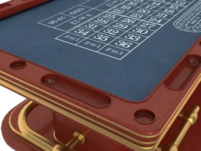 Roulette Table 3D model