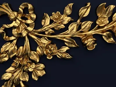 Classic decor ornament v-3D model 54 3D model