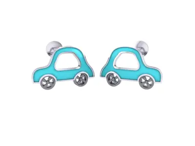 Kids Car Earrings 3dm STL OBJ FBX Renders Details 3D print model
