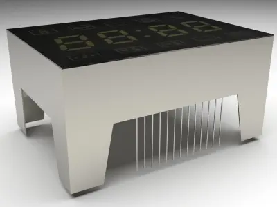 Microwave 7 Segmented LED 3D model