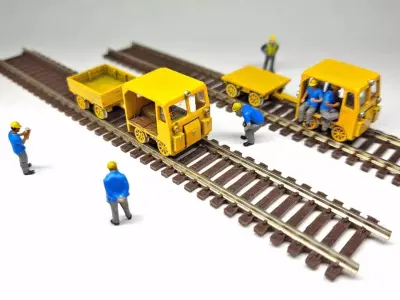 N Scale Speeder and Wagons 3D print model