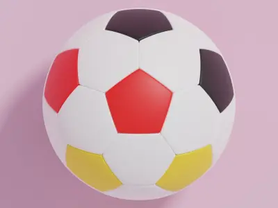 Flag Soccer Ball Collection 3 3D model
