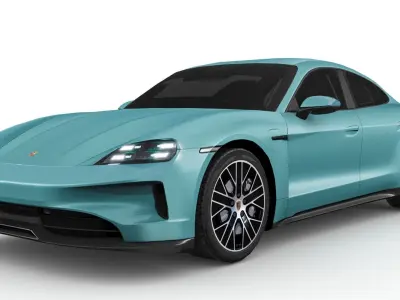 Porsche Taycan 2024 Low-poly 3D model