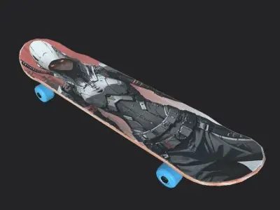Modular Skateboard Low-poly 3D model