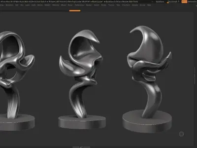Modern Abstract Decorative sculpture 3d print model 128 3D print model