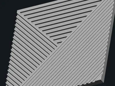panel for CNC wood carving 3D model