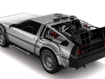 DeLorean back to the future 3D model