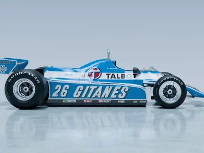 1981 Ligier JS17 Jacques Laffite 3D model