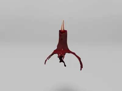 Candle Skull Low-poly 3D model