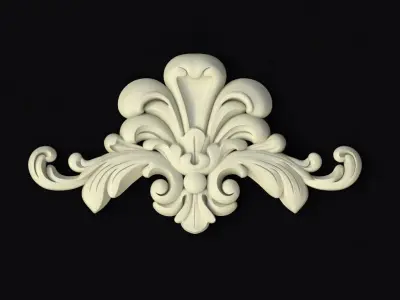 Central decor ornament for furniture 3D model 653