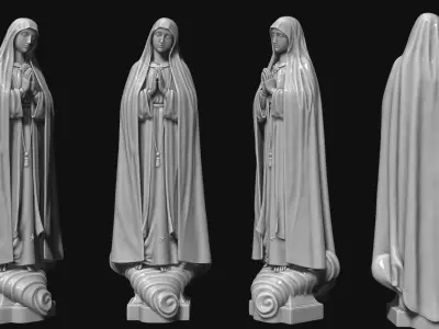 Virgin Fatima - Portugal - Jewerly - Masonry - Carpentry 3D print model