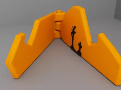 Halloween Phone Stand Support Holder 01 Low-poly 3D model