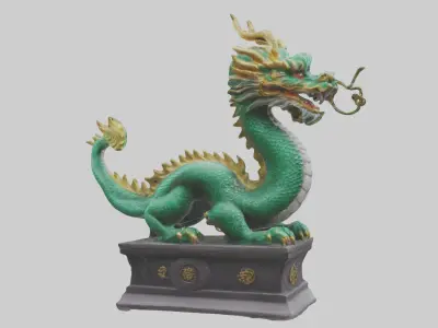 Chinese Dragon statue model 3D model