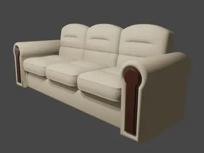 Luxury Sofa - Living Room - Sala Low-poly 3D model