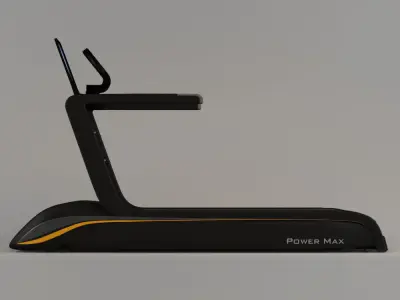 Black Treadmill 3D model