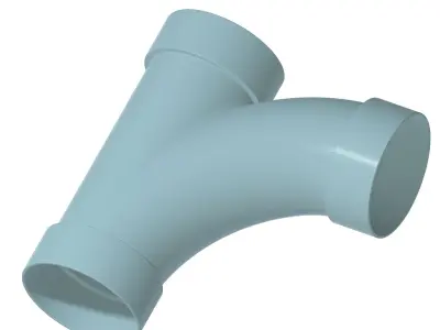PVC Plumbing Long Sweep Y 3D print model