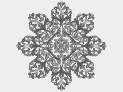 Carved decor for cnc 49 3D model
