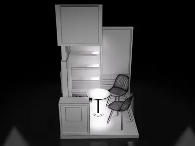 Booth Exhibition Stand a220 3D model