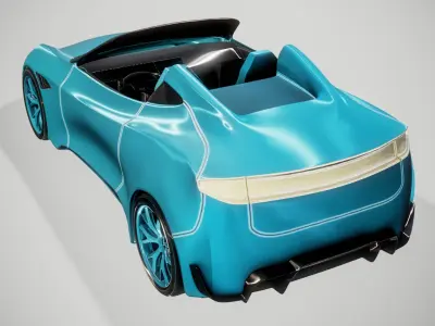 Current Convertible Car 3D model