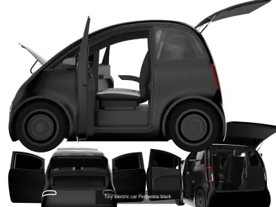 Small Electric Car 3D Model Pack