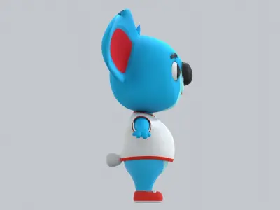 Cartoon Animal Koala Bear 3D model Low-poly 3D model