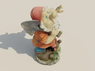 Garden Gnome Statue Low-poly 3D model