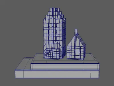 decoration set lighthouse  3D model