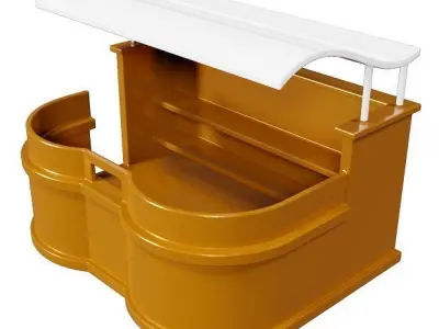 Spectacular Stall Low-poly 3D model