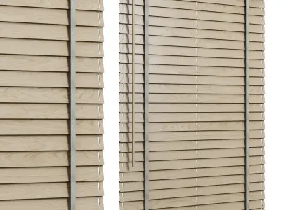 Wooden Blinds - Venetian blinds set 001 120 cm Low-poly 3D model