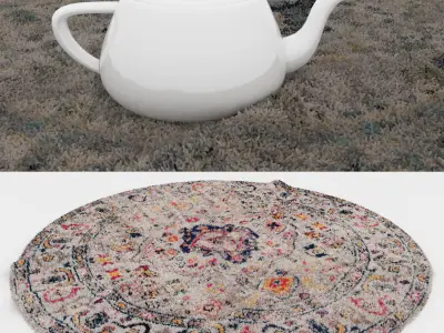 Round Rug Set 160 3D model