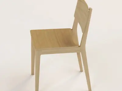 Feelgood Peggy English Oak Chair 3D model
