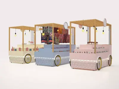 Cart Kiosk 3D model