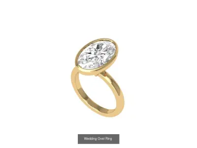 15 -Ovel Soliters Ring 3D Model Collection