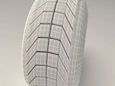 Car tire 3D model Low-poly 3D model