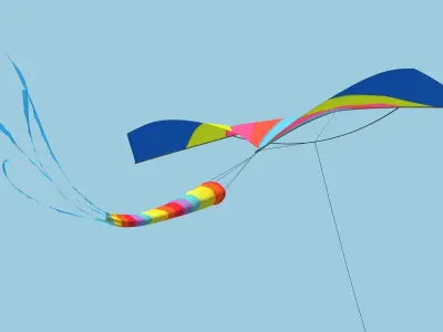 classic wind kite model 3D model