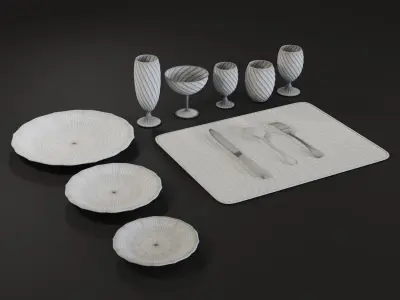 Dior Transparent Baroque Serving 3D model