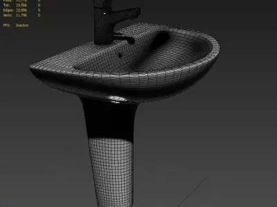 Bathroom Sink M02 Low-poly 3D model