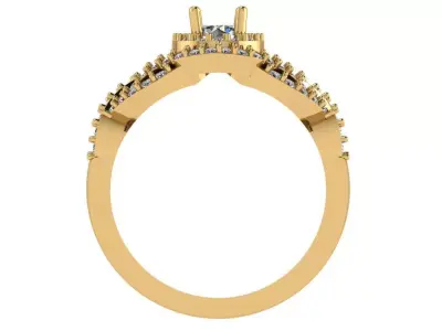 v shape solitaire  3D print model
