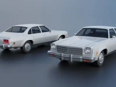 Chevrolet Malibu 4 Door 1974  3D print model