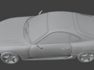 Toyota Supra 1998 Low-poly 3D model