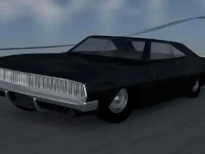 Dodge Charger 1968 Low-poly 3D model