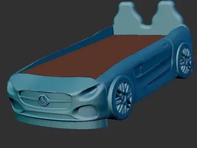 Car bed mercedes for kids 3D print model