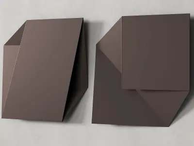 456 decorative wall art 22 minimal metal art by Heiner Thiel P02 3D model