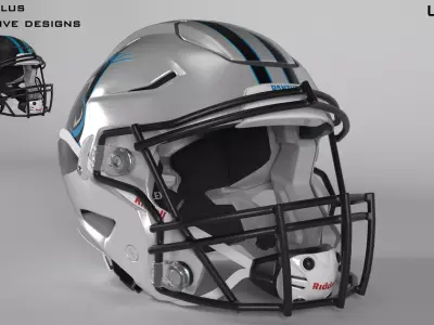 CAROLINA PANTHERS Helmet Football NFC SOUTH PBR updated 2025 3D model
