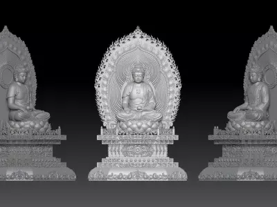 Amitabha Buddha  3D print model