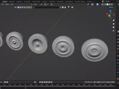 Realistic Car Tires 3D Model Low-poly 3D model