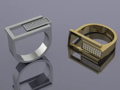 Jewelry Ring Gold Mk-087 3D print model